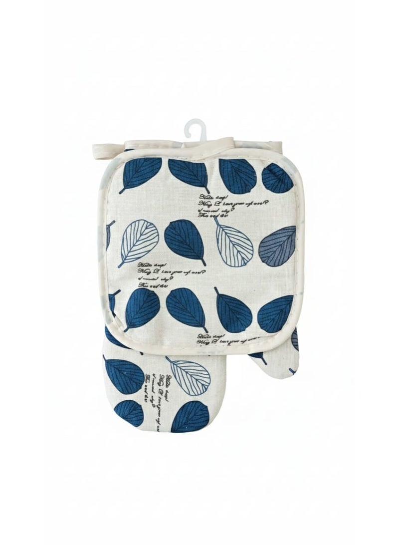 جوانتي وماسك فرن حراري كتان  قطعتين - Image 3